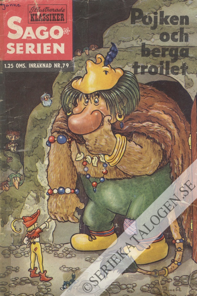 Framsida på Sagoserien #79 - Pojken och Bergatrollet (1962)