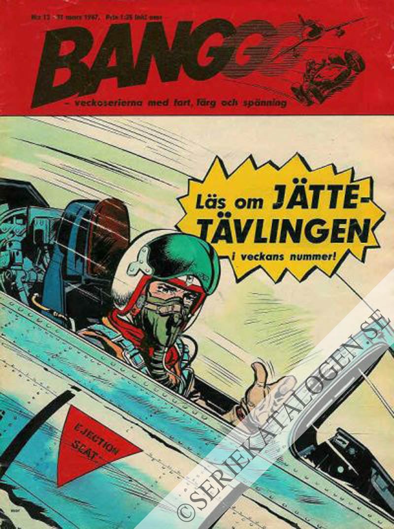 Framsida på Banggg - veckoserierna med fart, färg och spänning #12 (1967)