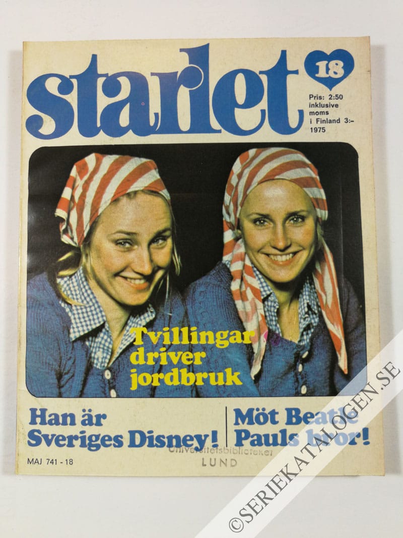 Framsida på Starlet #18 (1975)