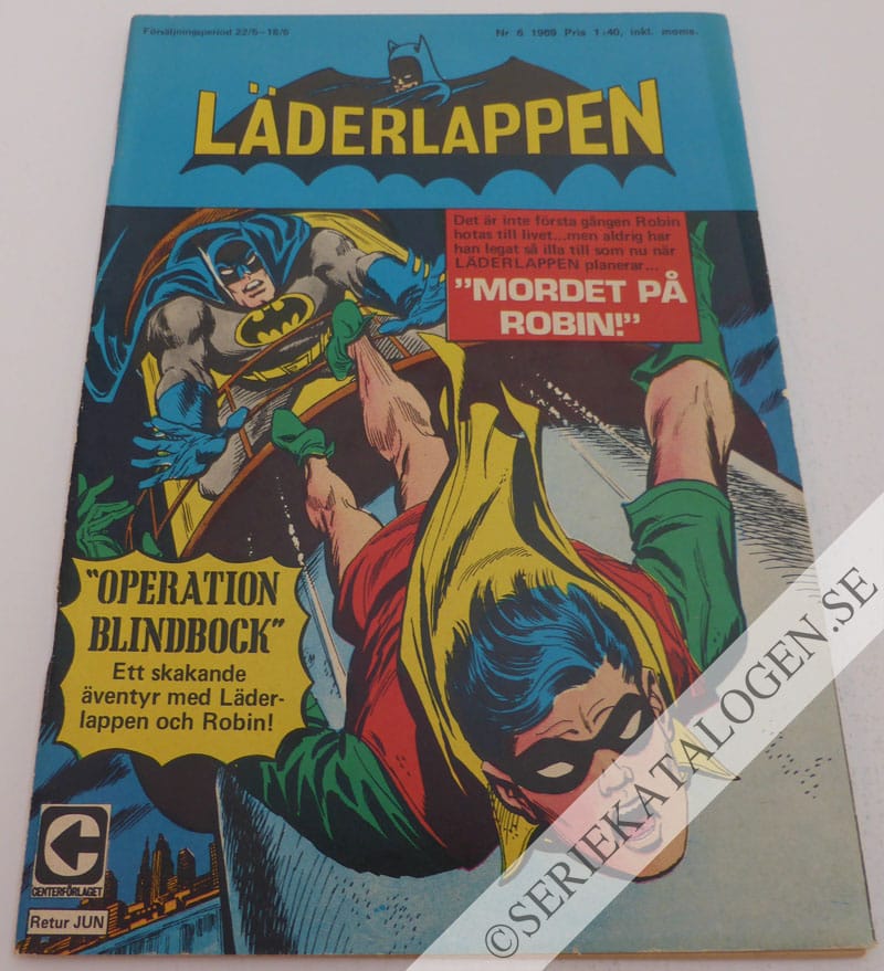 Framsida på Läderlappen och Robin #6 (1969)