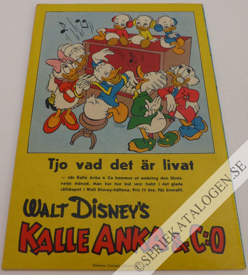 Baksida på Farbror Joakim och den tokige professorn (1955)