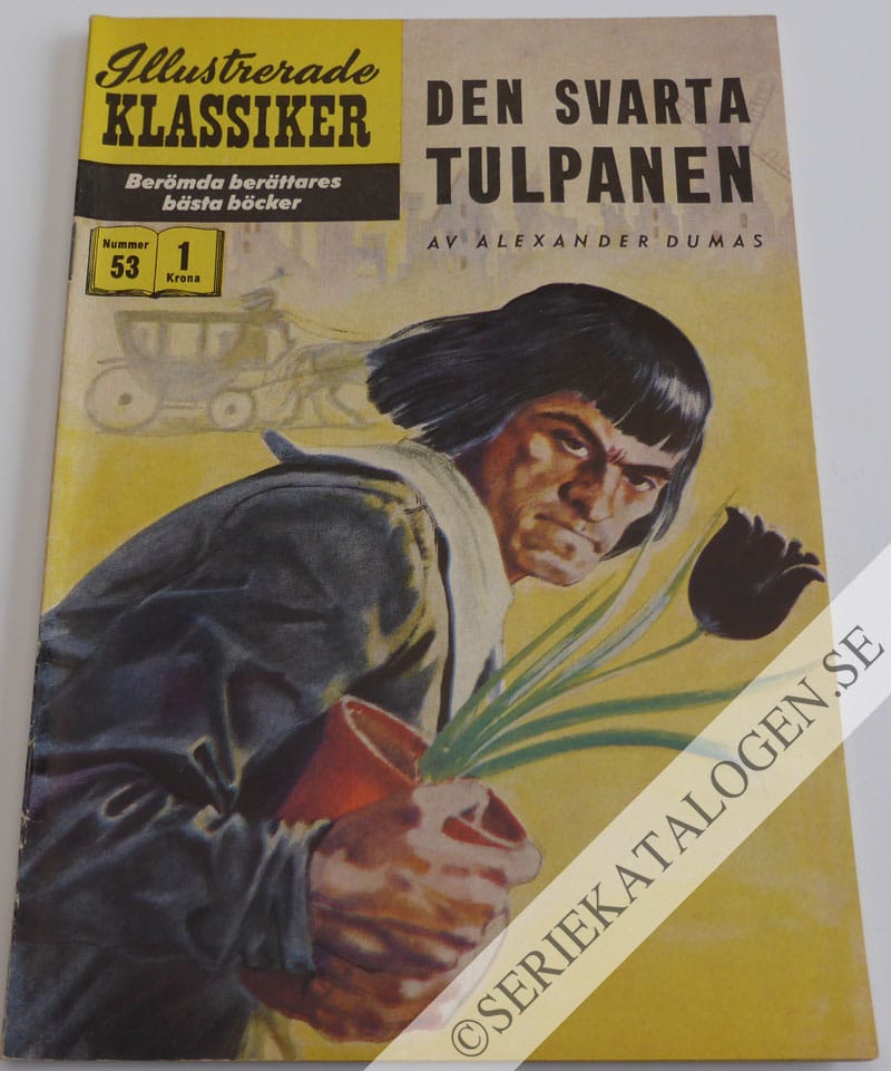Framsida på Illustrerade Klassiker Den svarta tulpanen (1958)
