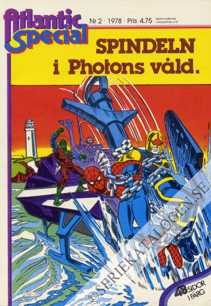 Framsida på Atlantic special Spindeln i Photons våld. (1978)