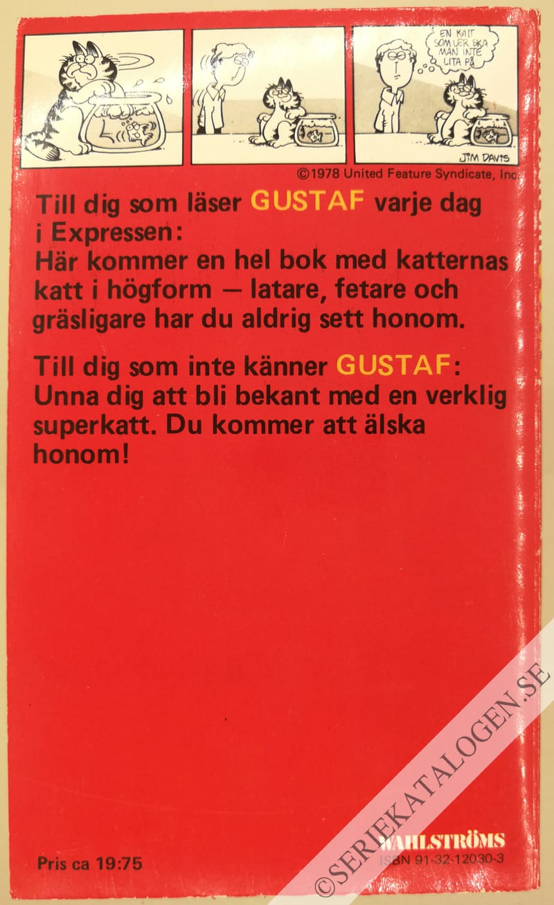 Baksida på Första boken om Gustaf (1980)