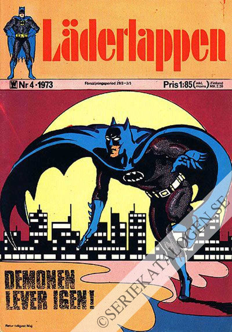 Framsida på Läderlappen och Robin #4 (1973)