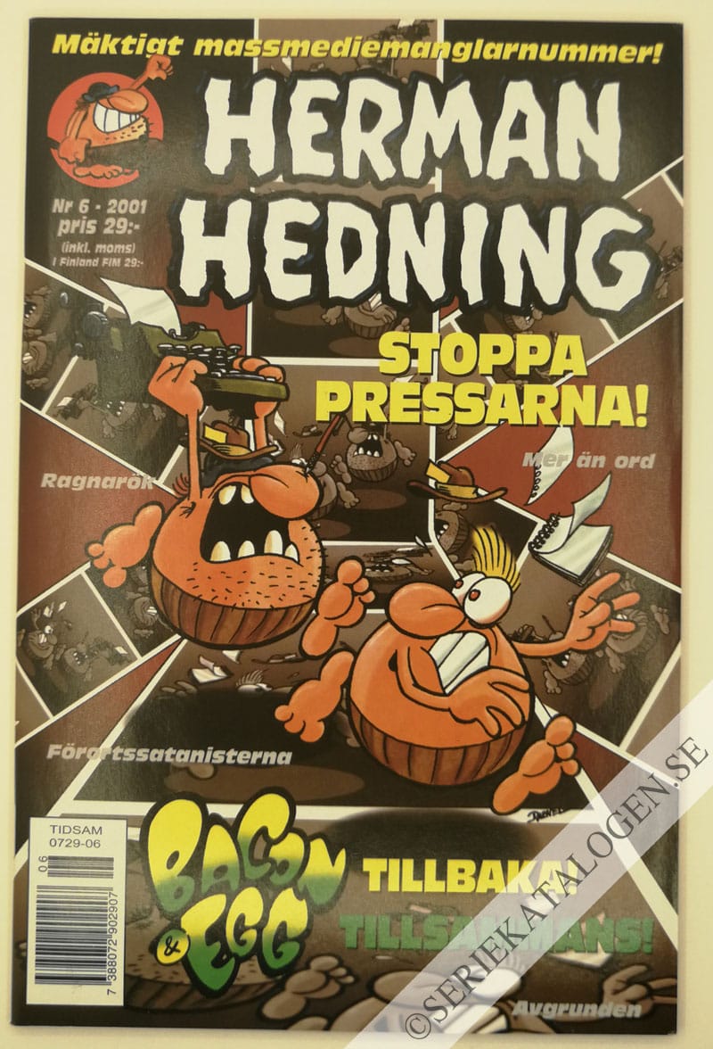 Framsida på Herman Hedning #6 (2001)