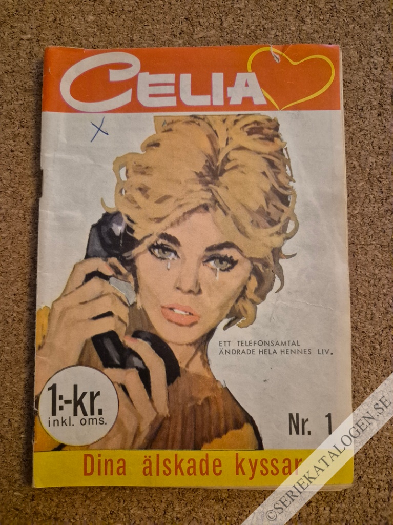 Framsida på Celia Dina älskade kyssar (1964)