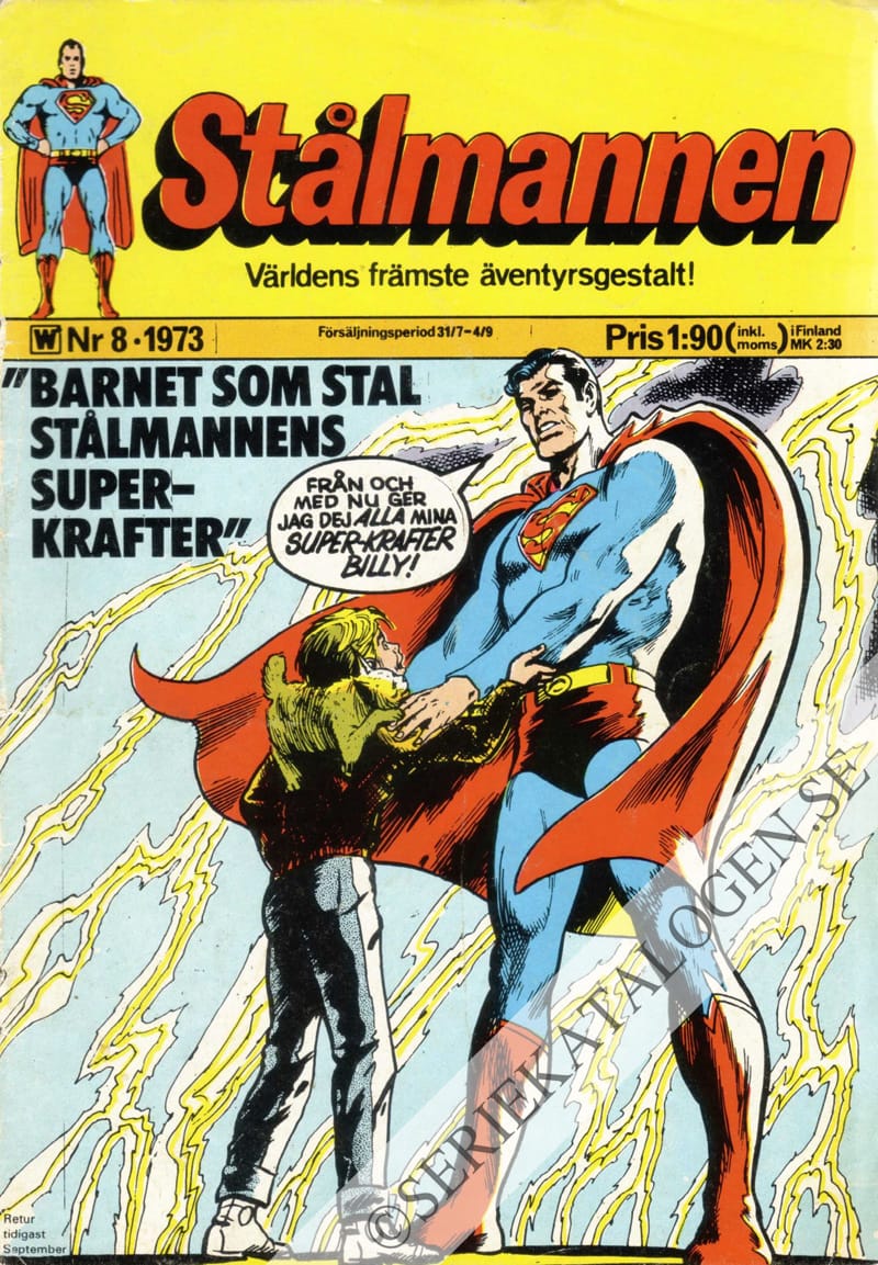 Framsida på Stålmannen #8 (1973)