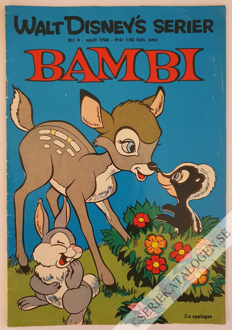 Framsida på Walt Disney's serier Bambi (1968)
