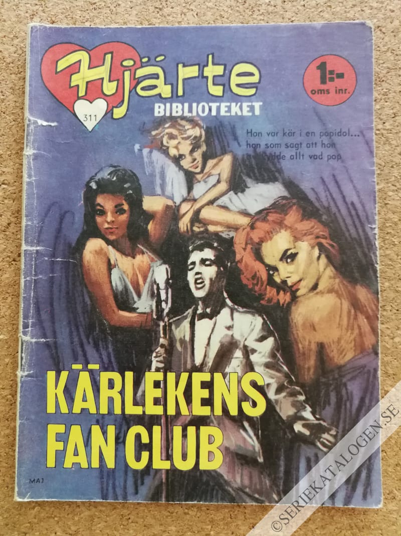 Framsida på Min melodis hjärtebibliotek Kärlekens fan club (1966)