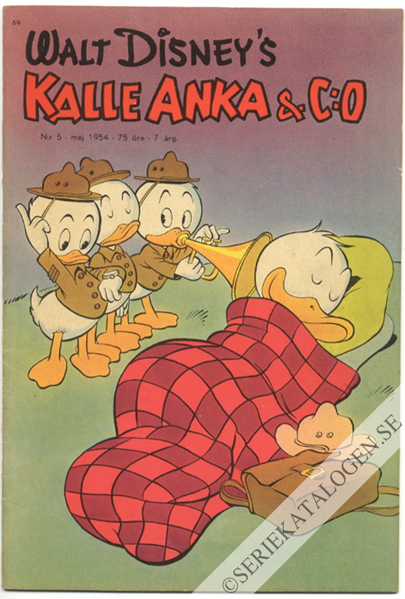 Framsida på Kalle Anka & C:o #5 (1954)