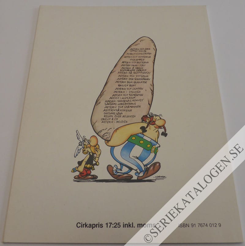 Baksida på Asterix på irrvägar (1981)