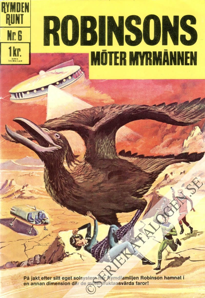 Framsida på Rymden runt Robinsons möter myrmännen (1967)