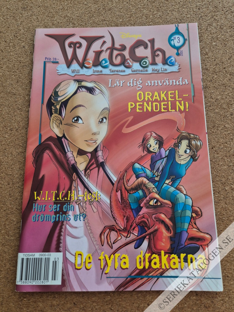Framsida på W.i.t.c.h. #3 - De fyra drakarna (2002)