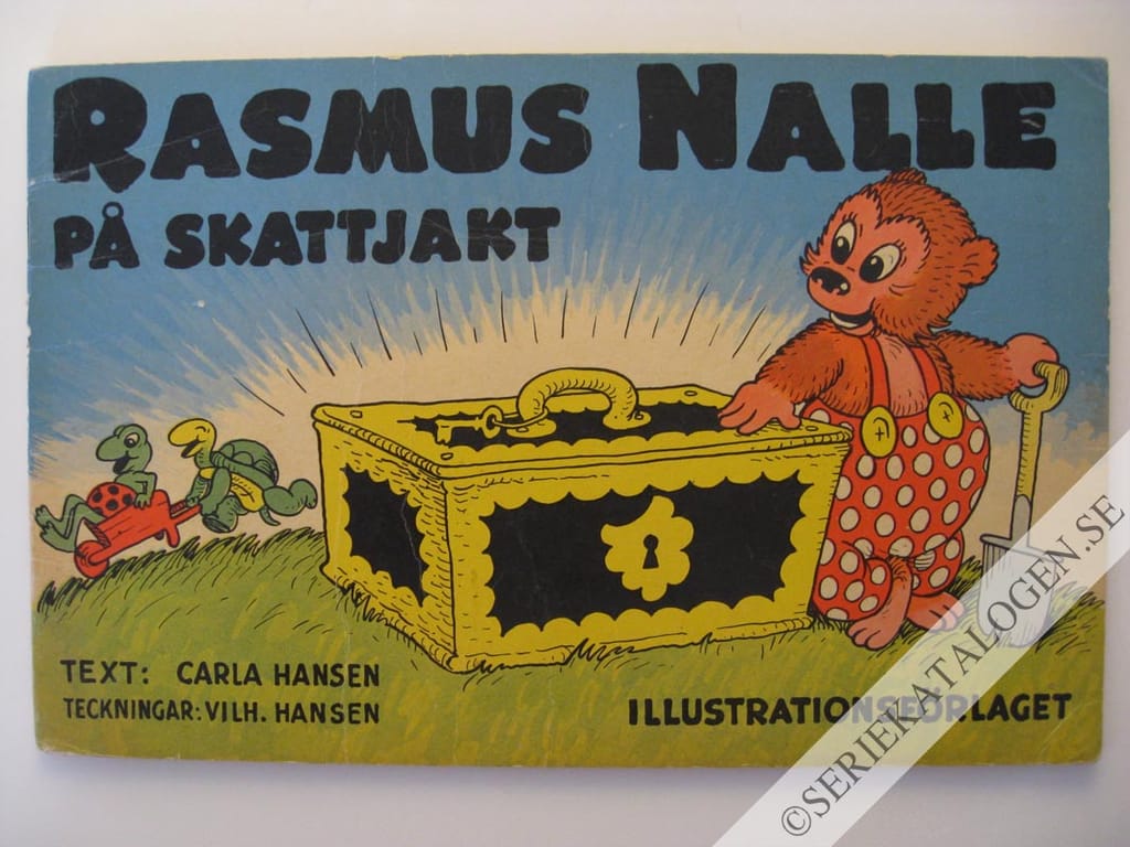 Framsida på Rasmus Nalle Rasmus Nalle på skattjakt (1954)