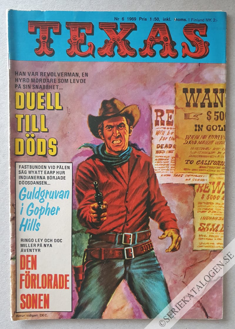 Framsida på Texasserien Duell till döds (1969)