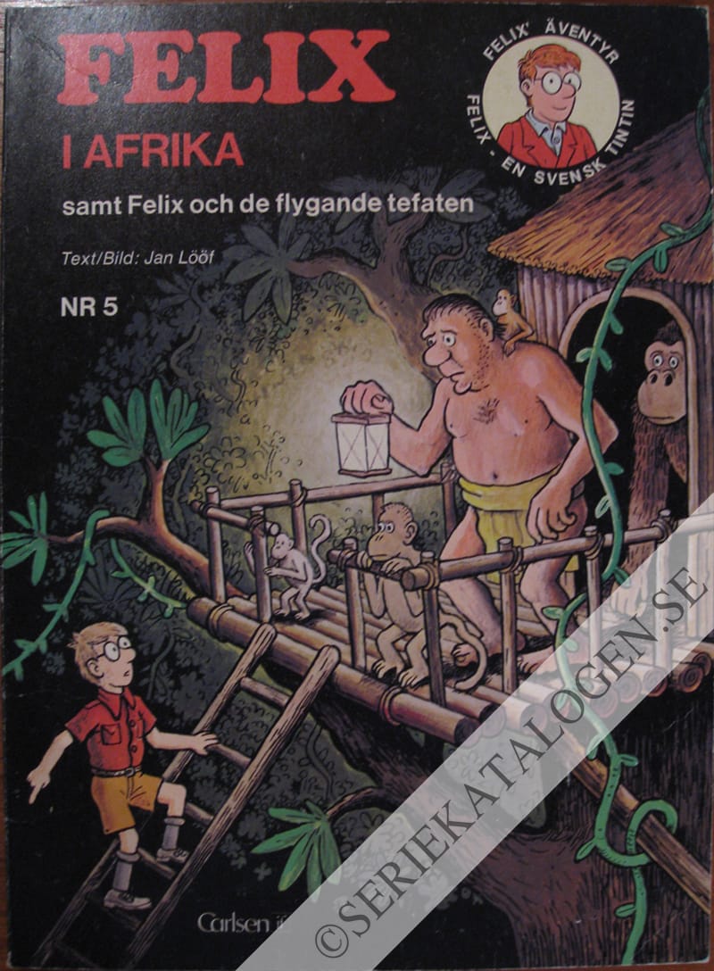 Framsida på Felix' äventyr Felix i Afrika (1975)