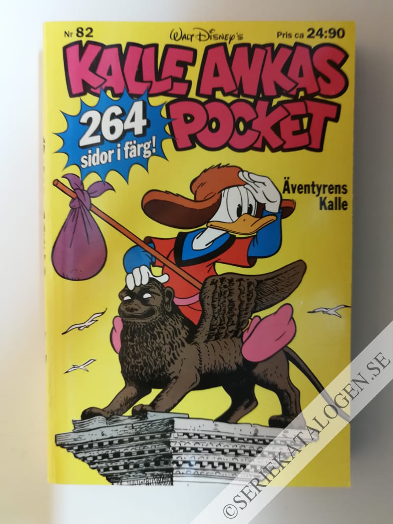 Framsida på Kalle Ankas pocket #82 - Äventyrens Kalle (1987)