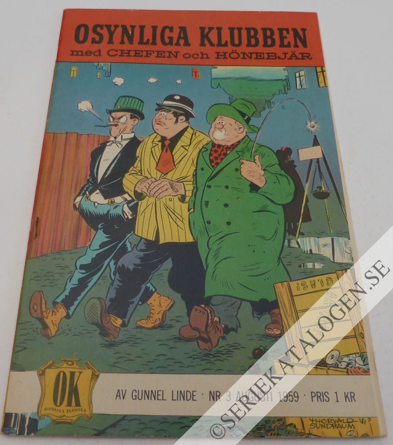 Framsida på Osynliga klubben #3 (1959)