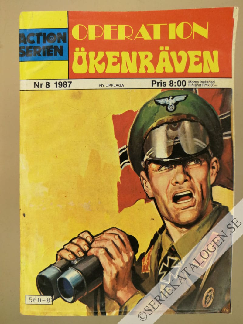Framsida på Actionserien #8 - Operation Ökenräven (1987)