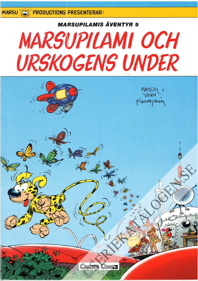 Framsida på Marsupilamis äventyr Marsupilami och urskogens under (1995)