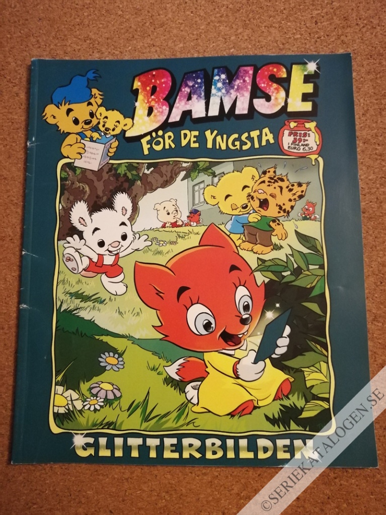 Framsida på Bamse för de yngsta Glitterbilden (2019)