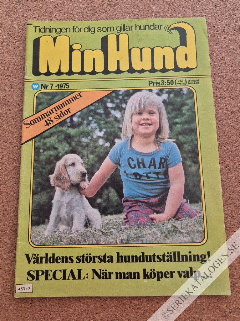 Framsida på Min hund #7 (1975)