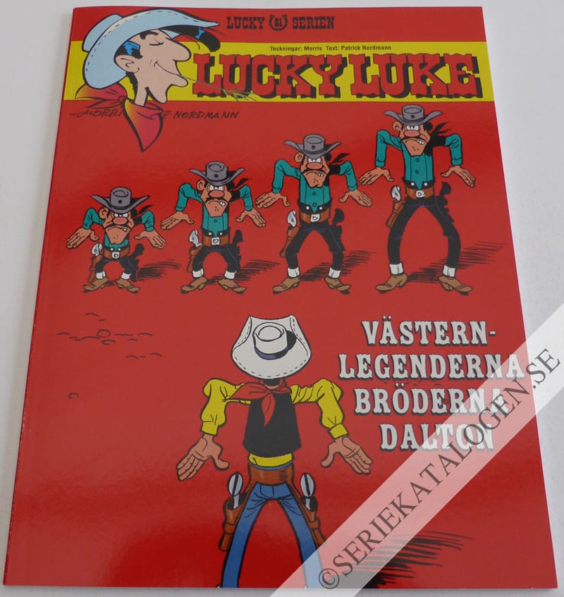 Framsida på Lucky Lukes äventyr #81 - Västernlegenderna bröderna Dalton (2002)