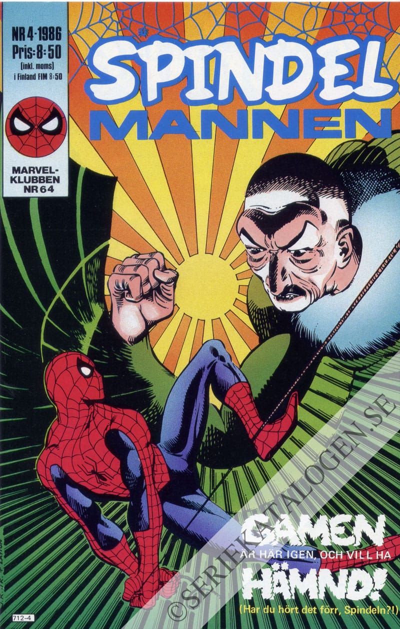 Framsida på Spindelmannen #4 (1986)