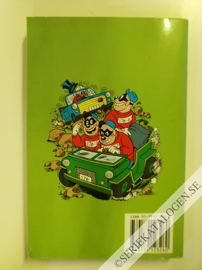Baksida på Akta plattfötterna, Kalle! (1991)
