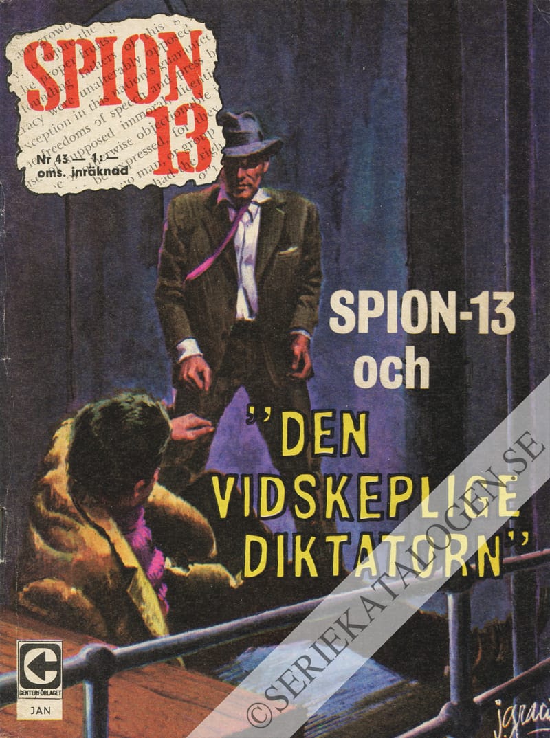 Framsida på Spion 13 #43 - Spion-13 och "den vidskeplige diktatorn" (1967)