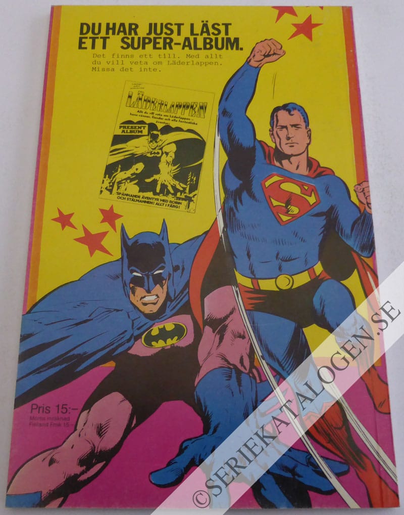 Baksida på Den definitiva berättelsen som världens störste superhjälte! (1980)