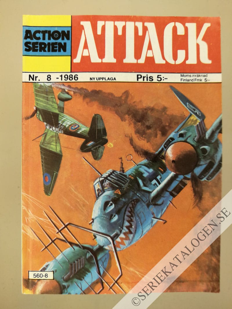 Framsida på Actionserien #8 - Attack (1986)