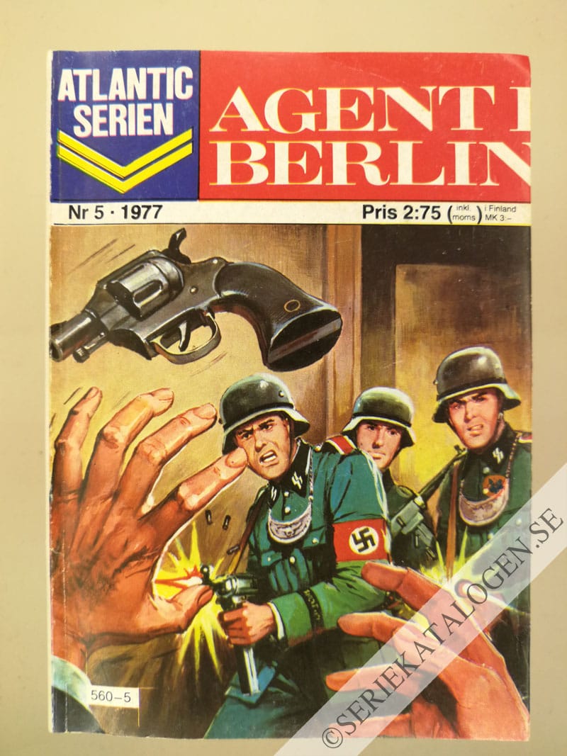 Framsida på Atlanticserien Agenten i Berlin (1977)