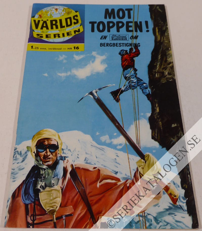 Framsida på Världsserien Mot toppen, om bergs- bestigning (1961)