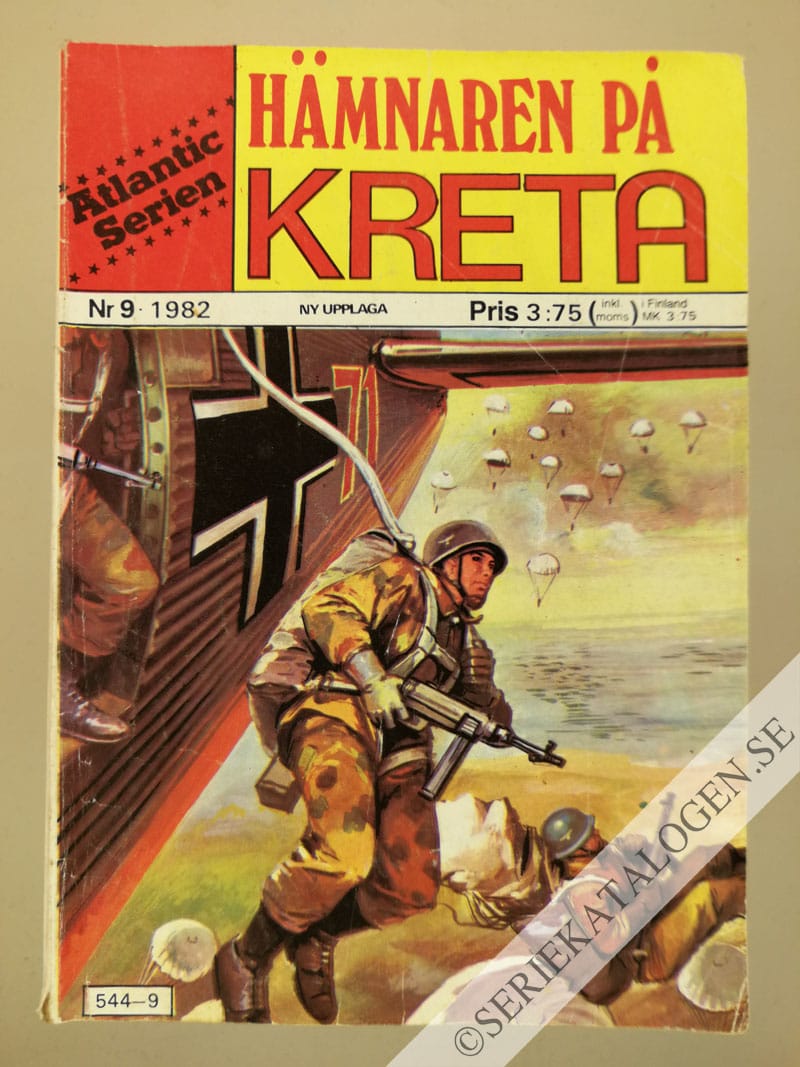 Framsida på Atlanticserien Hämnaren på Kreta (1982)