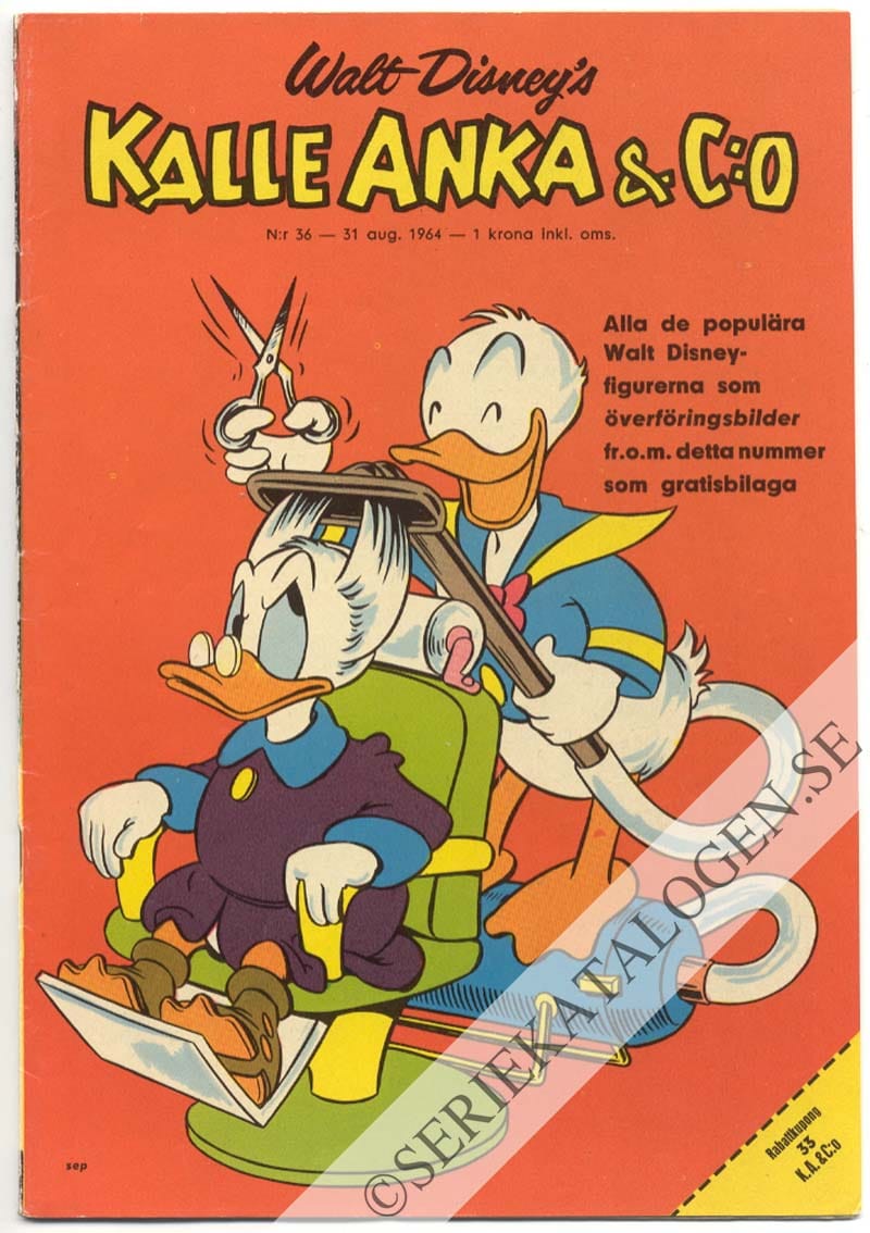 Framsida på Kalle Anka & C:o #36 (1964)