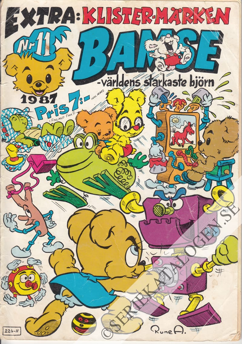 Framsida på Bamse #11 (1987)