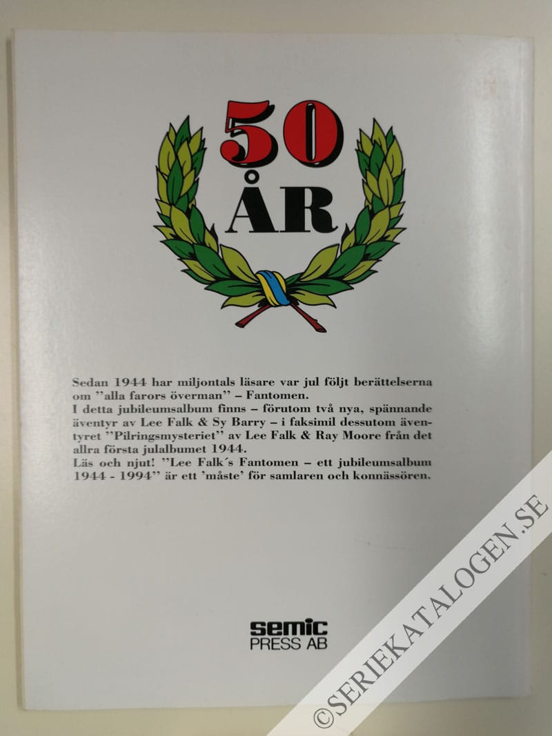 Baksida på Jubileumsalbum 50 år 1944-1994 (1994)