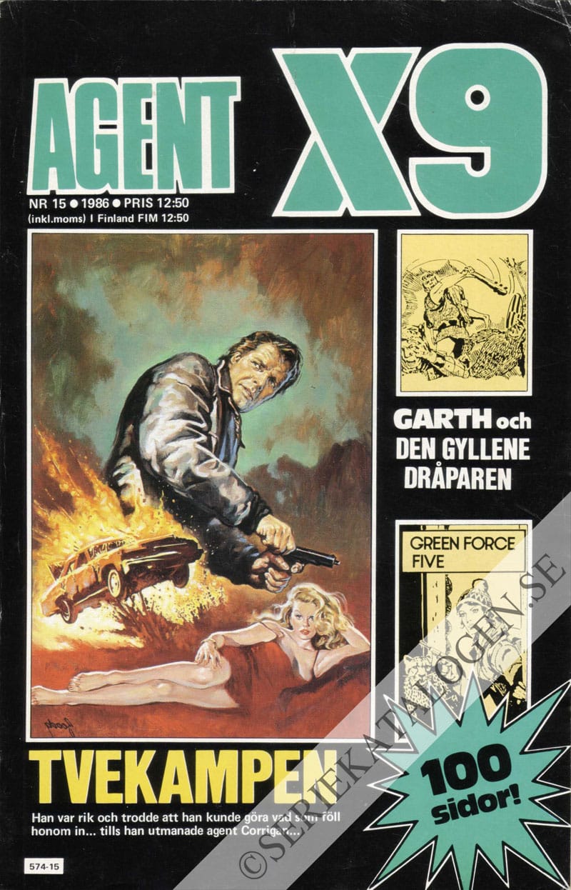 Framsida på Agent X9 #15 (1986)