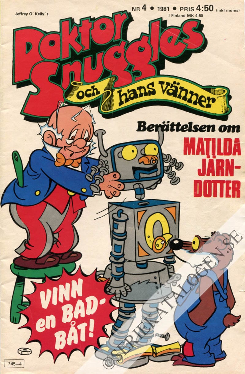 Framsida på Doktor Snuggles och hans vänner #4 (1981)
