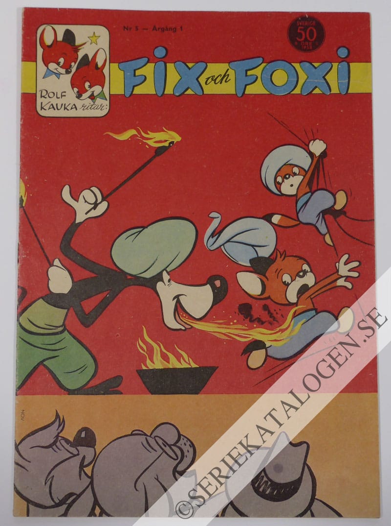 Framsida på Fix och Foxi #5 (1958)