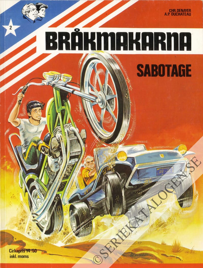 Framsida på Bråkmakarna Sabotage (1980)