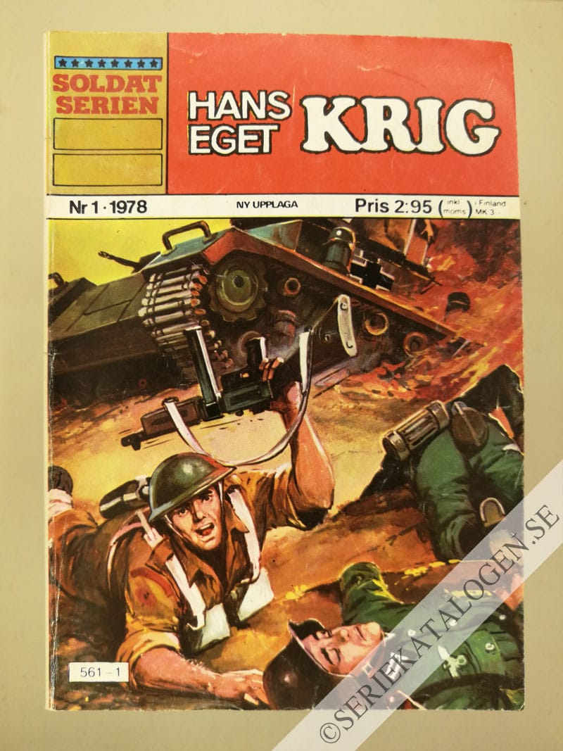 Framsida på Soldatserien #1 - Hans eget krig (1978)