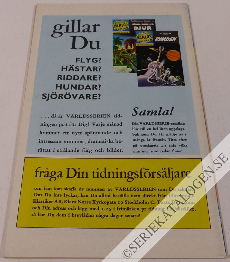 Baksida på Valfångst (1961)