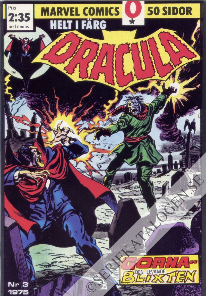 Framsida på Dracula #3 (1975)