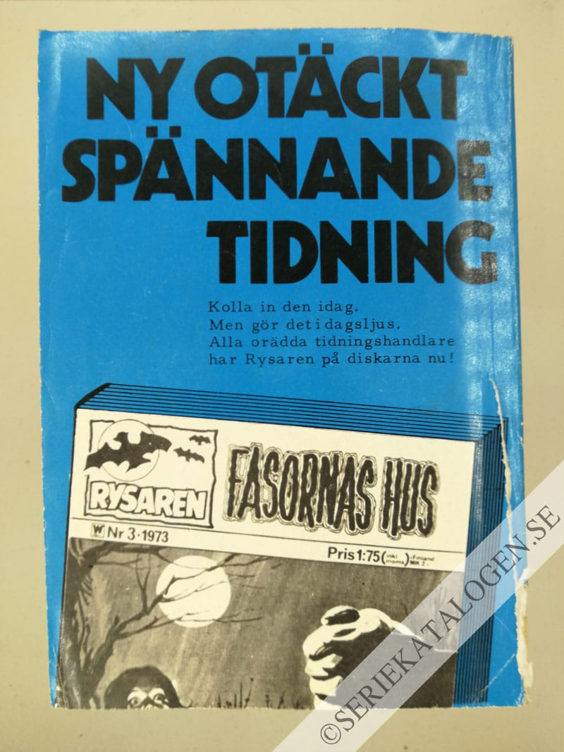 Baksida på Hjälte mot sin vilja (1973)