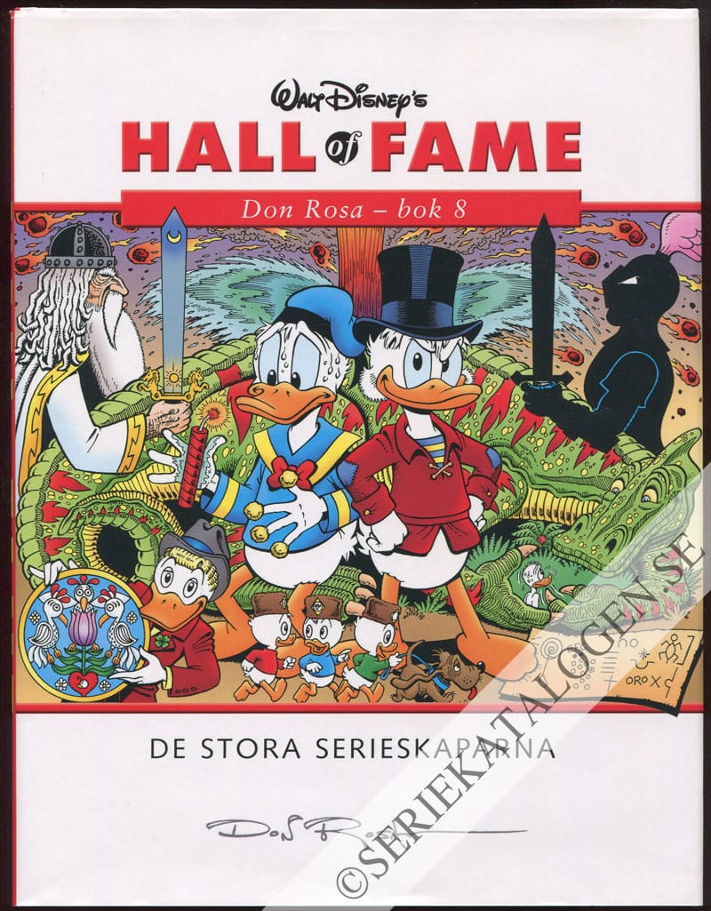 Framsida på Walt Disney's Hall of fame - De stora serieskaparna Don Rosa - bok 8 (2009)