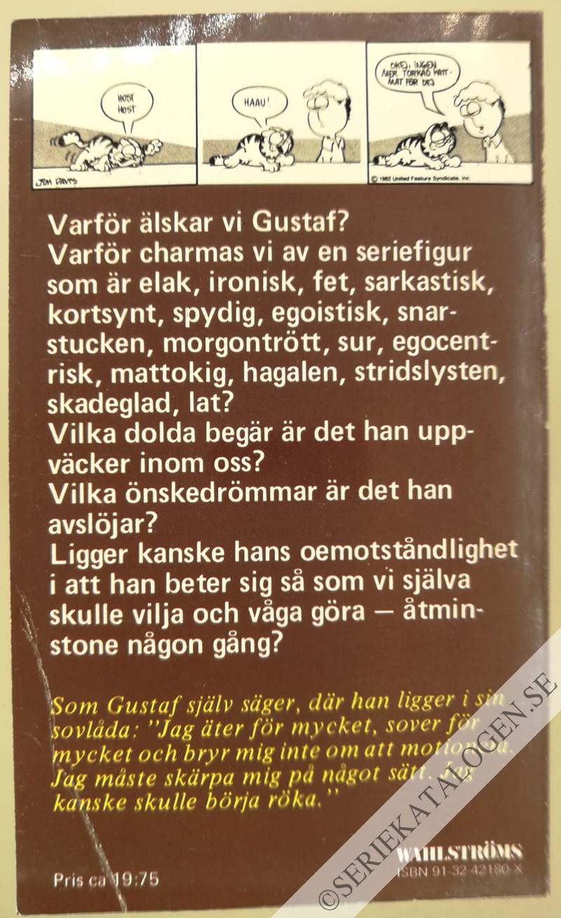 Baksida på Femte boken om Gustaf (1983)