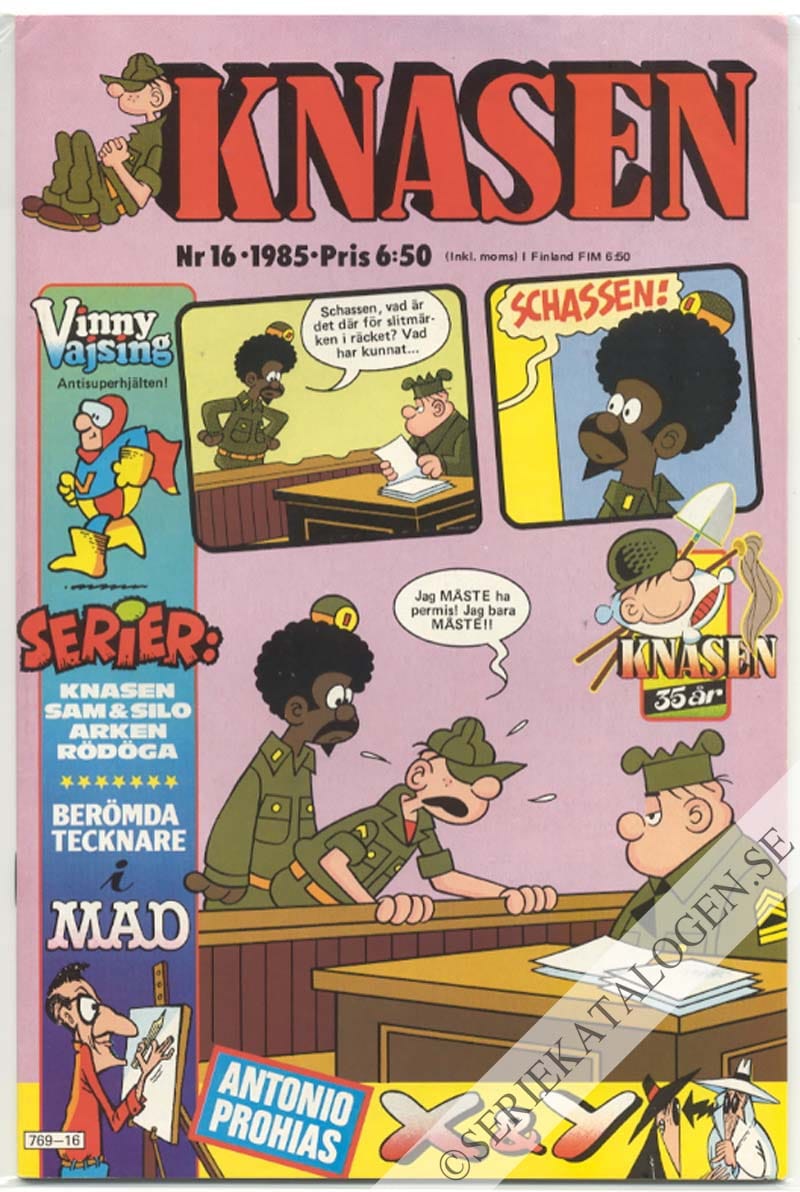 Framsida på Knasen #16 (1985)